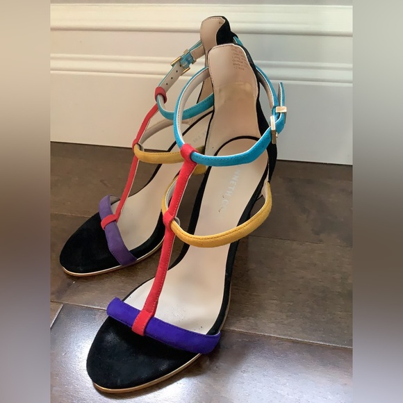 Kenneth Cole New York Suede Multicolour High Heels size 7 - Picture 5 of 5